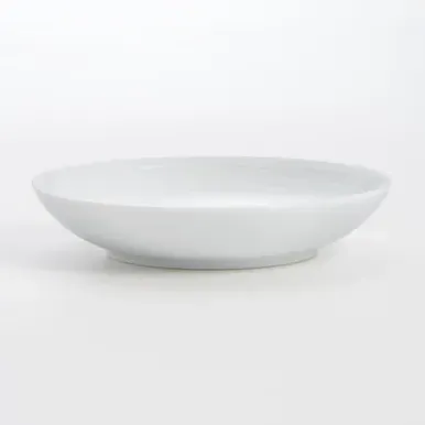 Hakuji Small Plate with Rib Effect - White, Porcelain alternate view