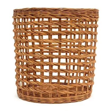 Rattan Open Weave Round Storage Basket Medium - Rattan alternate view