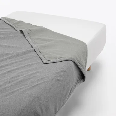 Single Reversible Blanket - Light Beige, Cotton by Muji