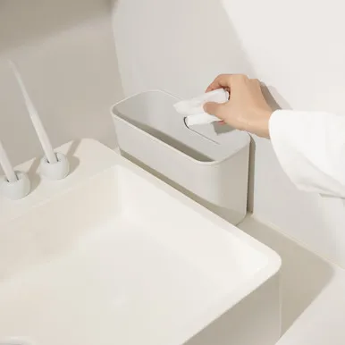 Slim Storage Box Medium 11cm - Water-Resistant by Muji, image 2