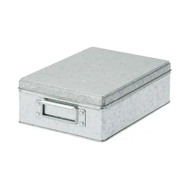Muji Tin Box Half Small - Galvanized Iron product