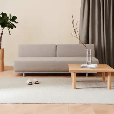 Double Futon Sofa Bed - Beige, Cotton product
