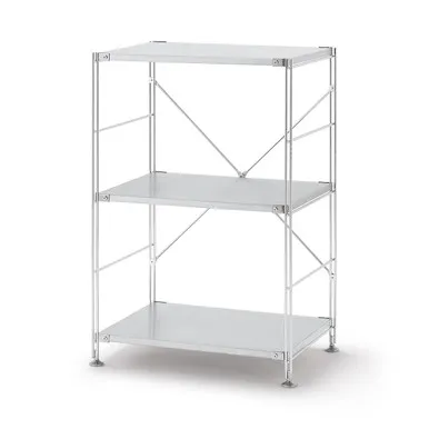 Stainless Steel 3-Tier Shelving Unit - Stainless Steel by Muji