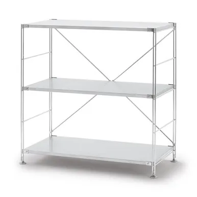 Stainless Steel 3-Tier Shelving Unit - Width 86cm by Muji