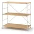 Stainless Steel 3-Tier Wide Shelving Unit - Oak, Veneer by Muji, image 4