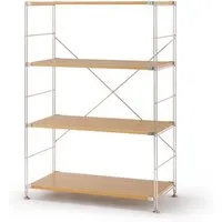 Stainless Steel 4-Tier Shelving Unit - Oak, Veneer by Muji, image 3