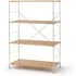 Stainless Steel 4-Tier Shelving Unit - Oak, Veneer by Muji, image 4