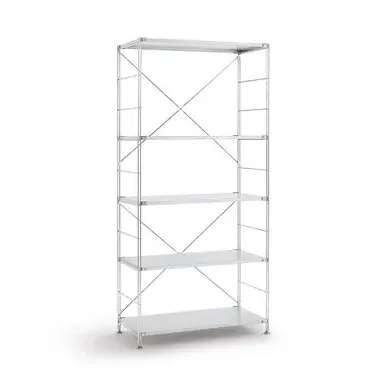 Stainless Steel 5-Tier Shelving Unit - Hairline Finish by Muji