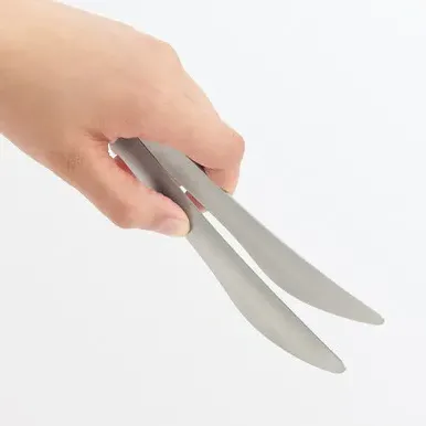 Stainless Steel Mini Tongs by Muji, alternate view