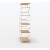 Stainless Steel Oak 5-Tier Shelving Unit - Oak Veneer by Muji, image 3