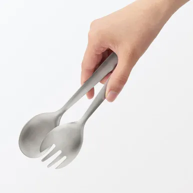 Stainless Steel Salad Tongs with Lock - Silver, Stainless Steel by Muji, image 2