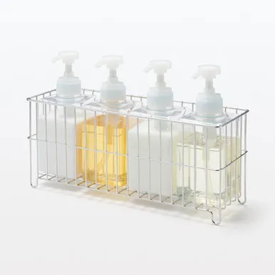 Stainless Steel Slim Bottle Rack - Silver, Steel by Muji, alternate view