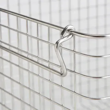 Large Wire Storage Basket with Handles - Stainless Steel by Muji, image 2