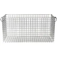 Large Wire Storage Basket with Handles - Stainless Steel by Muji, image 3