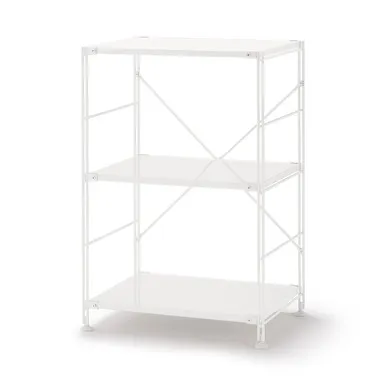 Steel Shelving Unit 3 Tier 58cm Wide - Light Grey alternate view