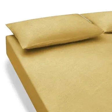 Washed Cotton Double Fitted Sheet - Off White by Muji, image 2
