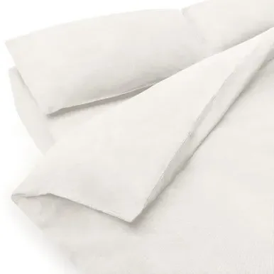 Washed Cotton Pillowcases Set of 2 - Khaki Green by Muji, alternate view