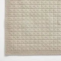 Washed Organic Cotton Quilted Rug - Grey by Muji, image 3