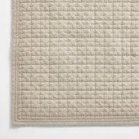 Washed Organic Cotton Quilted Rug - Grey by Muji, image 3