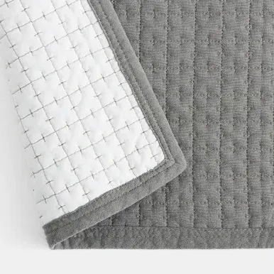 Washed Organic Cotton Quilted Rug - Light Beige by Muji, image 2