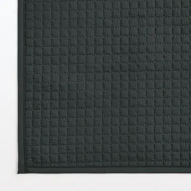 Water-Resistant Quilted Picnic Blanket - Black, Polyester alternate view