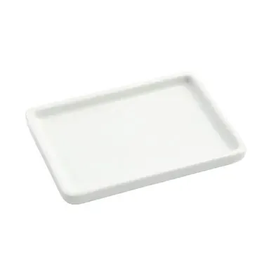 White Porcelain Tray - White, Porcelain by Muji