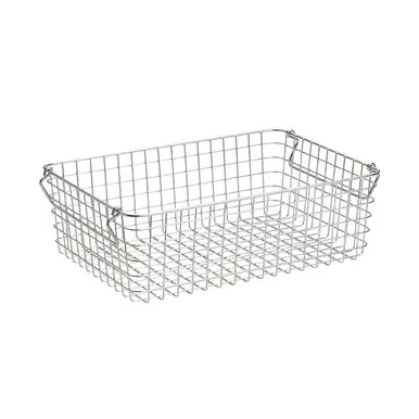 Wire Storage Basket with Handles - Stainless Steel by Muji