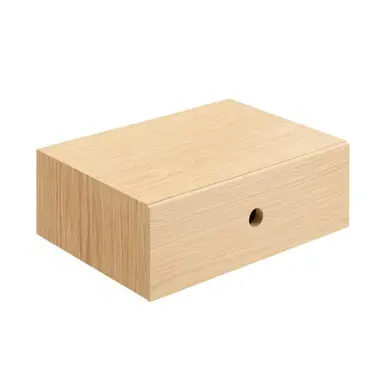Wooden Modular Desktop Storage Drawer - Oak Veneer by Muji