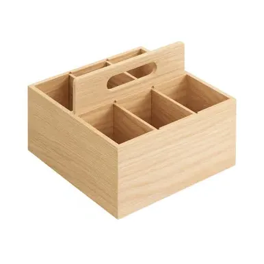 Wooden Tool Box with Removable Partitions - Oak product