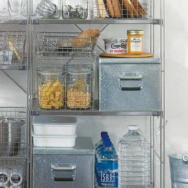 Zinc Storage Box with Non-Slip Handle - Tin Plate by Muji, image 2