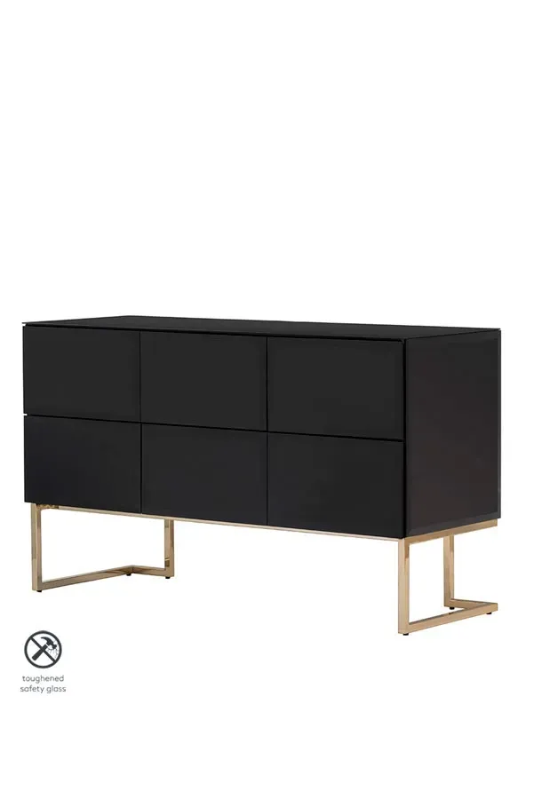 lorenzo-black-glass-chest-of-drawers image