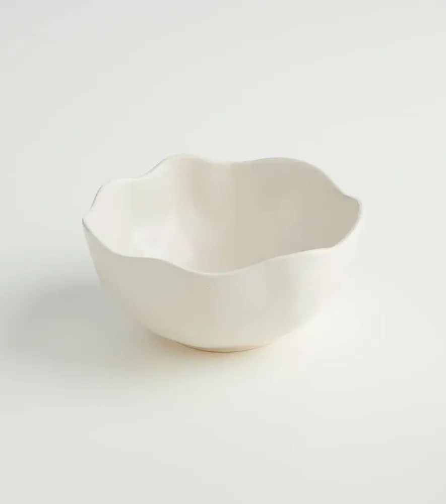 Native Set of 4 Stoneware Dinnerware - White