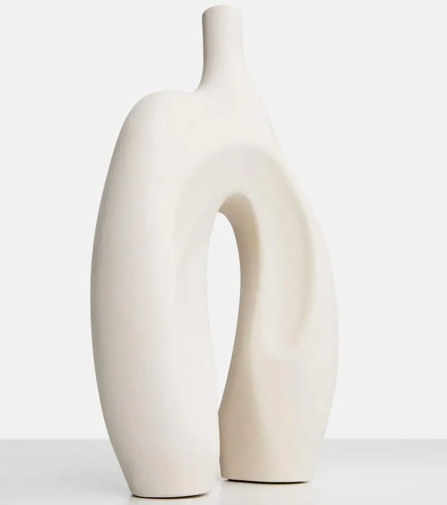Ni Medium Ceramic Vase - White
