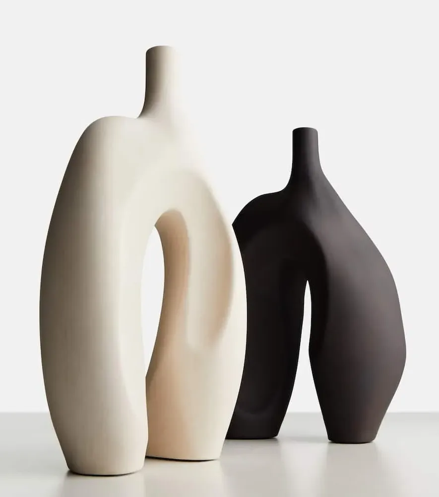 Ni Medium Ceramic Vase - White