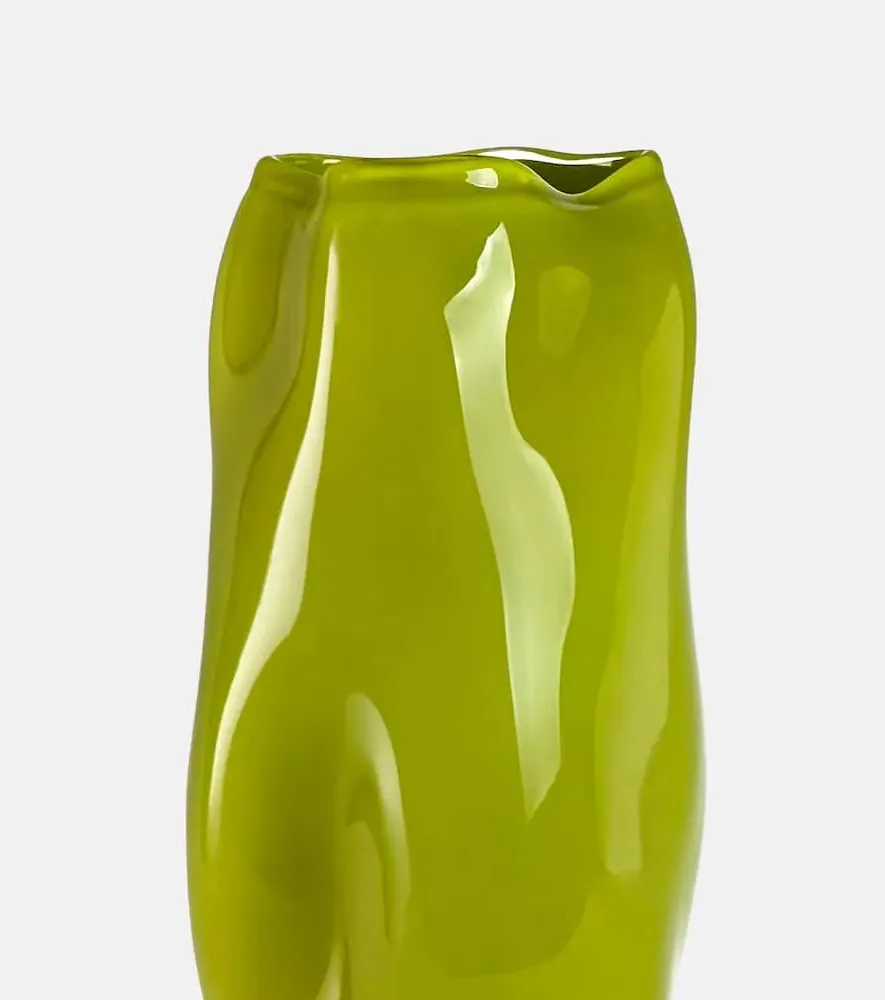 Meteorite Glass Vase - Green