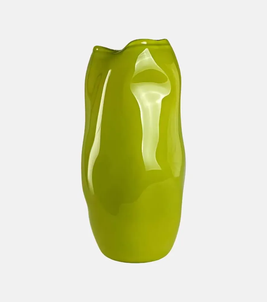 Meteorite Glass Vase - Green