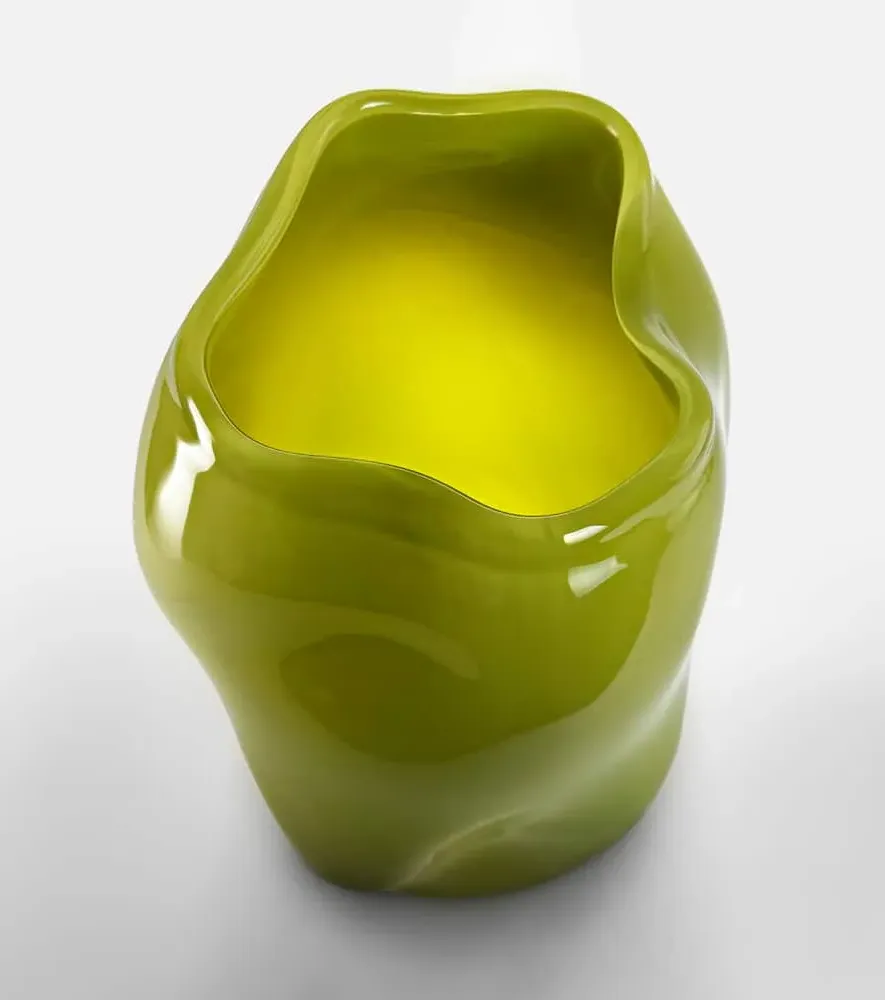 Meteorite Glass Vase - Green