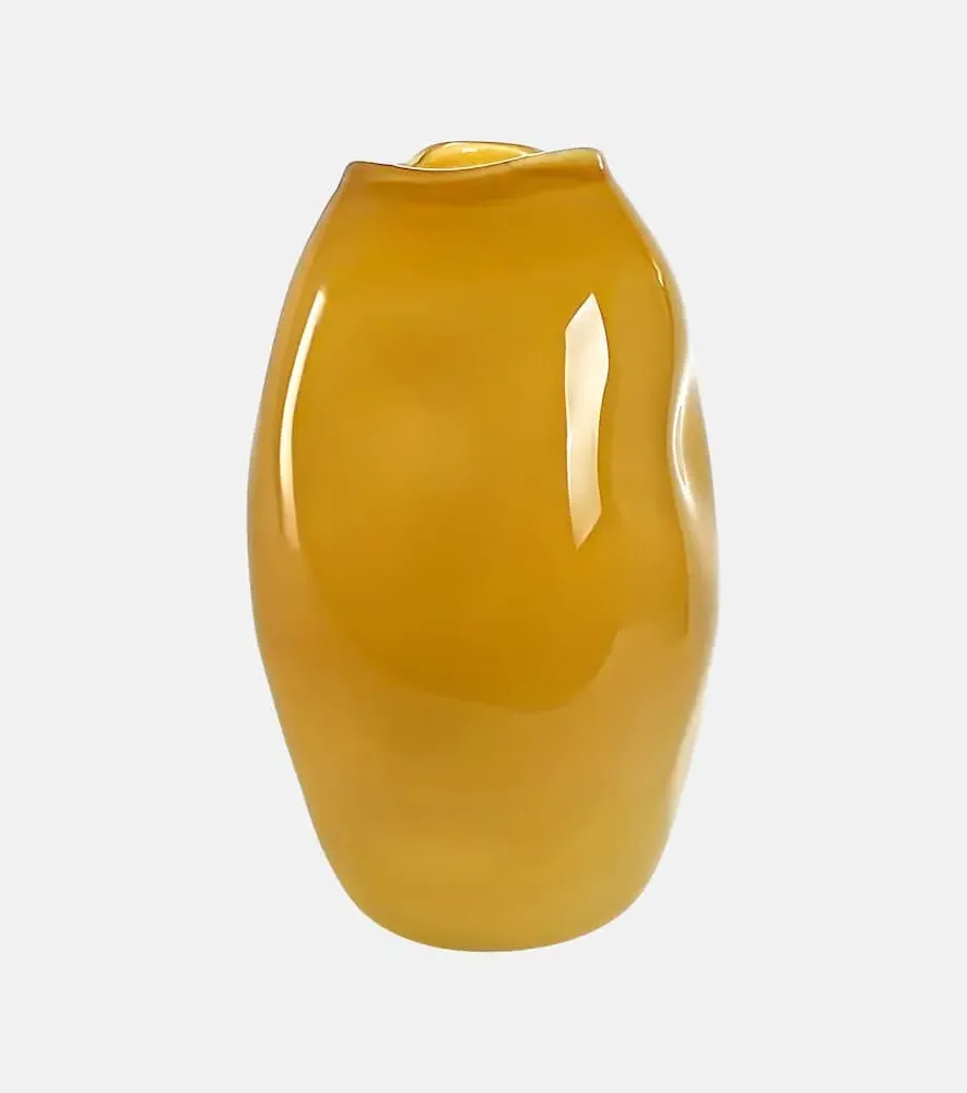 Meteorite Glass Vase - Yellow