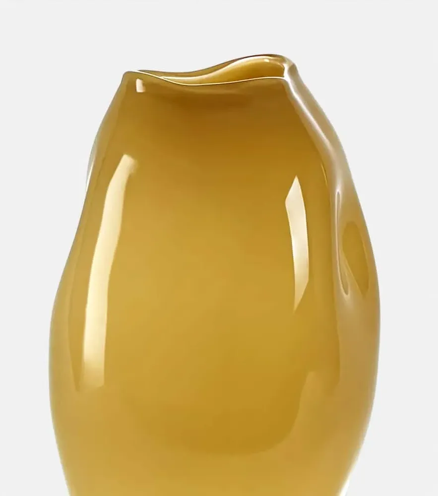 Meteorite Glass Vase - Yellow