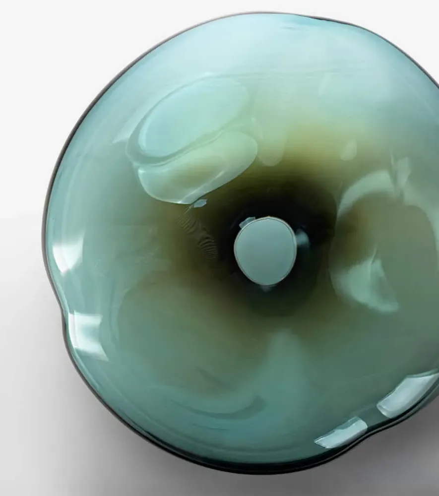 Ocean Glass Decorative Object - Green, Blue