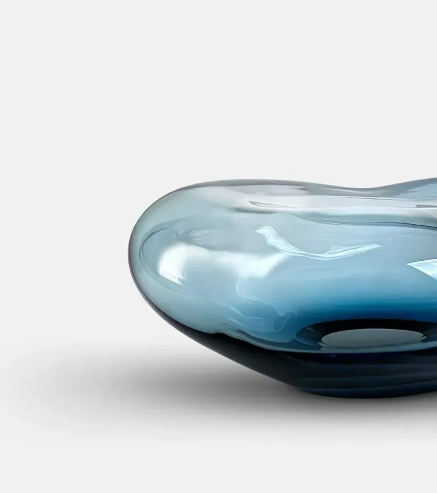 Ocean Glass Decorative Object - Light Blue