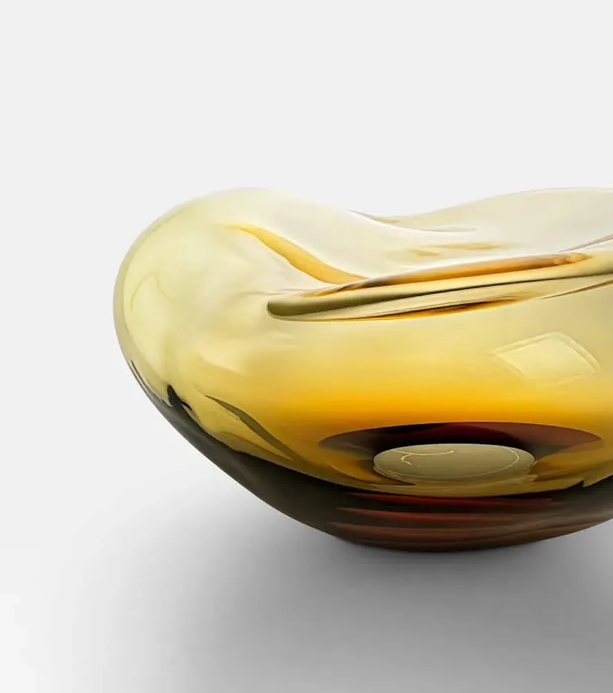 Ocean Glass Decorative Object - Yellow image