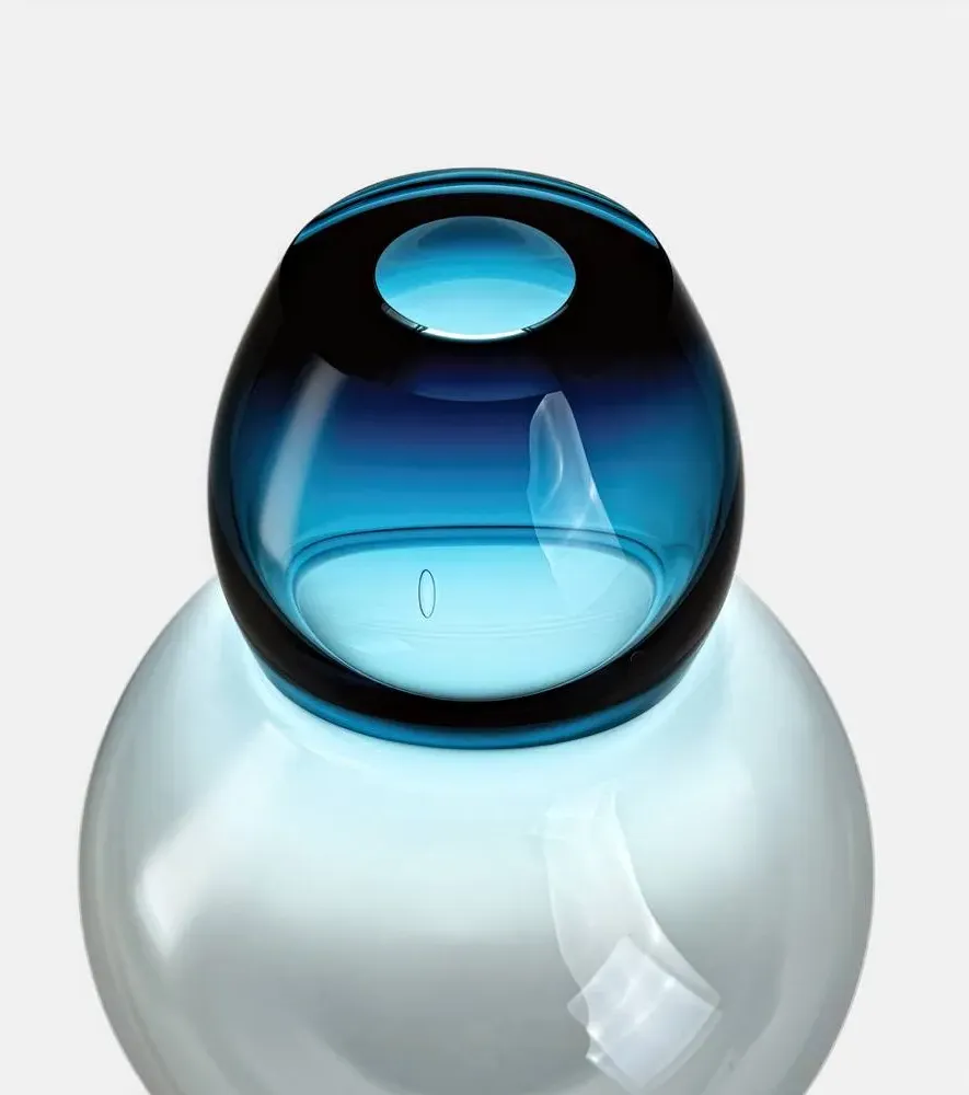 Spin Glass Vase - Blue