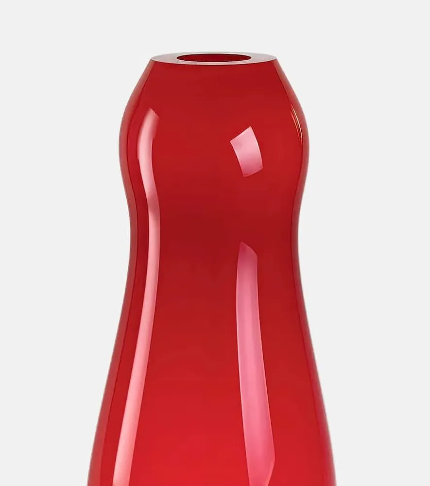 Spin Glass Vase - Red