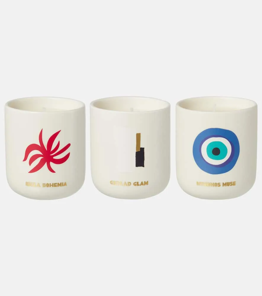 Travel From Home Mini Set of 3 Scented Candles - White