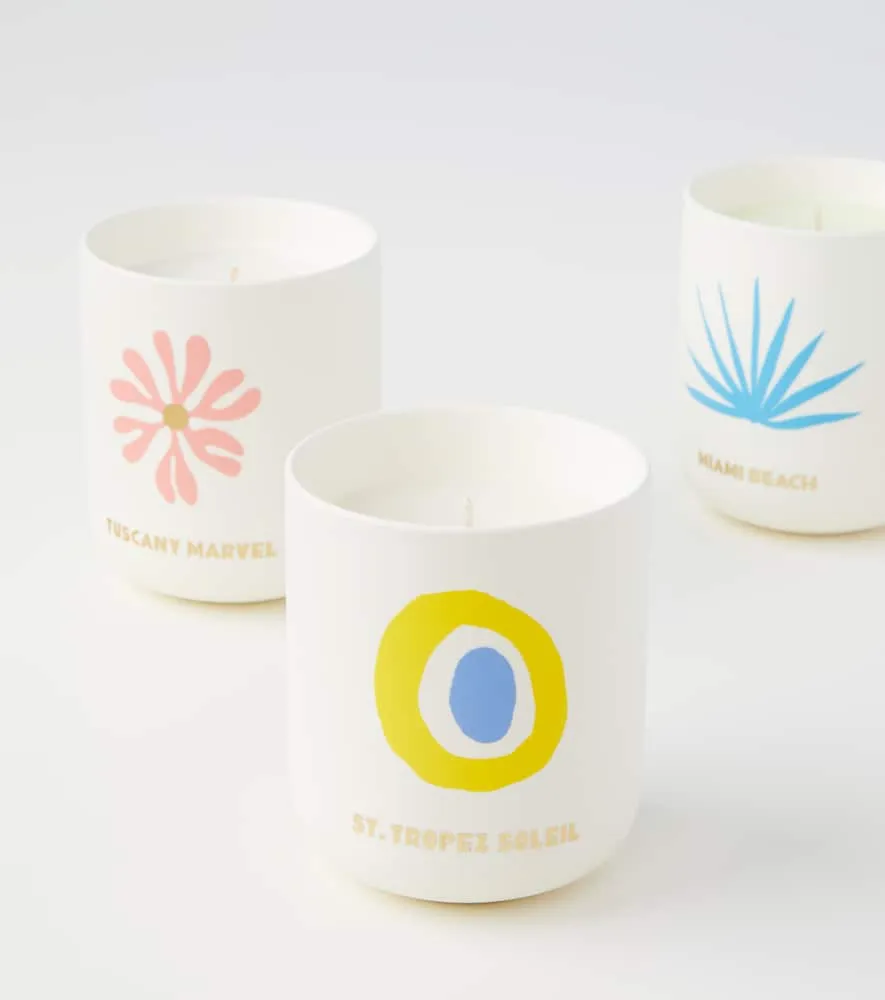 Tuscany Ceramic Scented Candle - White