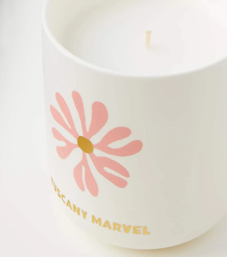 Tuscany Ceramic Scented Candle - White