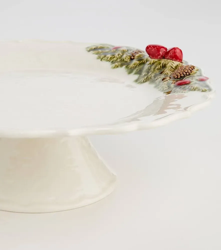 Bordallo Pinheiro Cake Stand - White, Earthenware