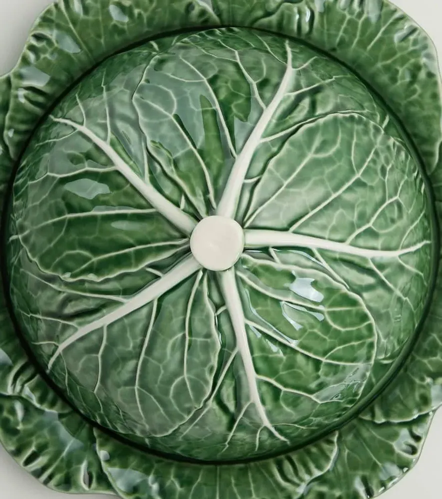 Cabbage Cheese Tray - Green, Earthenware