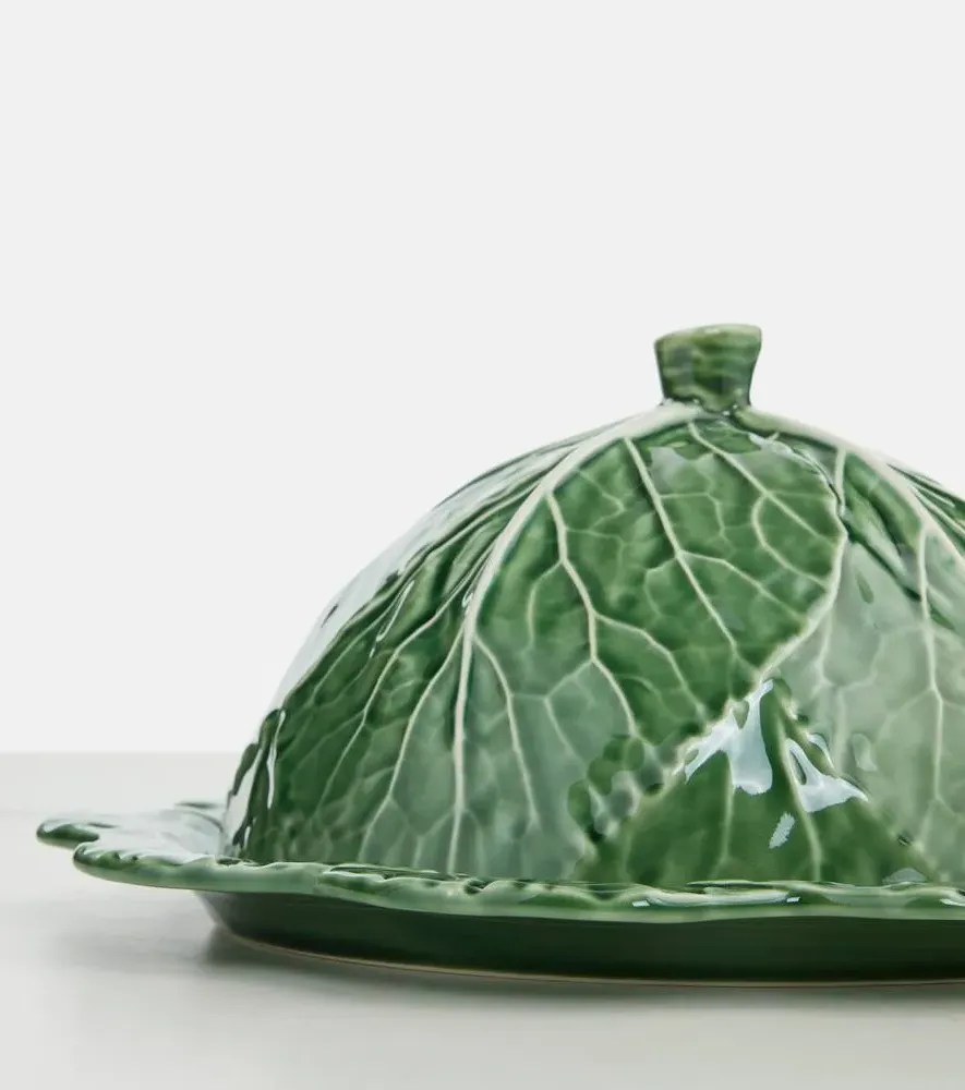 Cabbage Cheese Tray - Green, Earthenware
